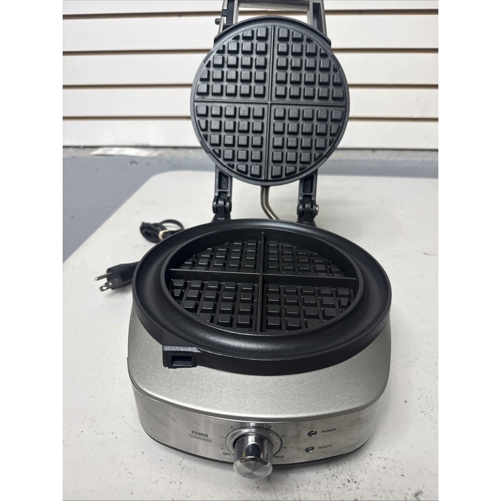 Breville Waffle Maker BWM520XL No Mess Stainless Steel WORKS Tested Clean EUC!!